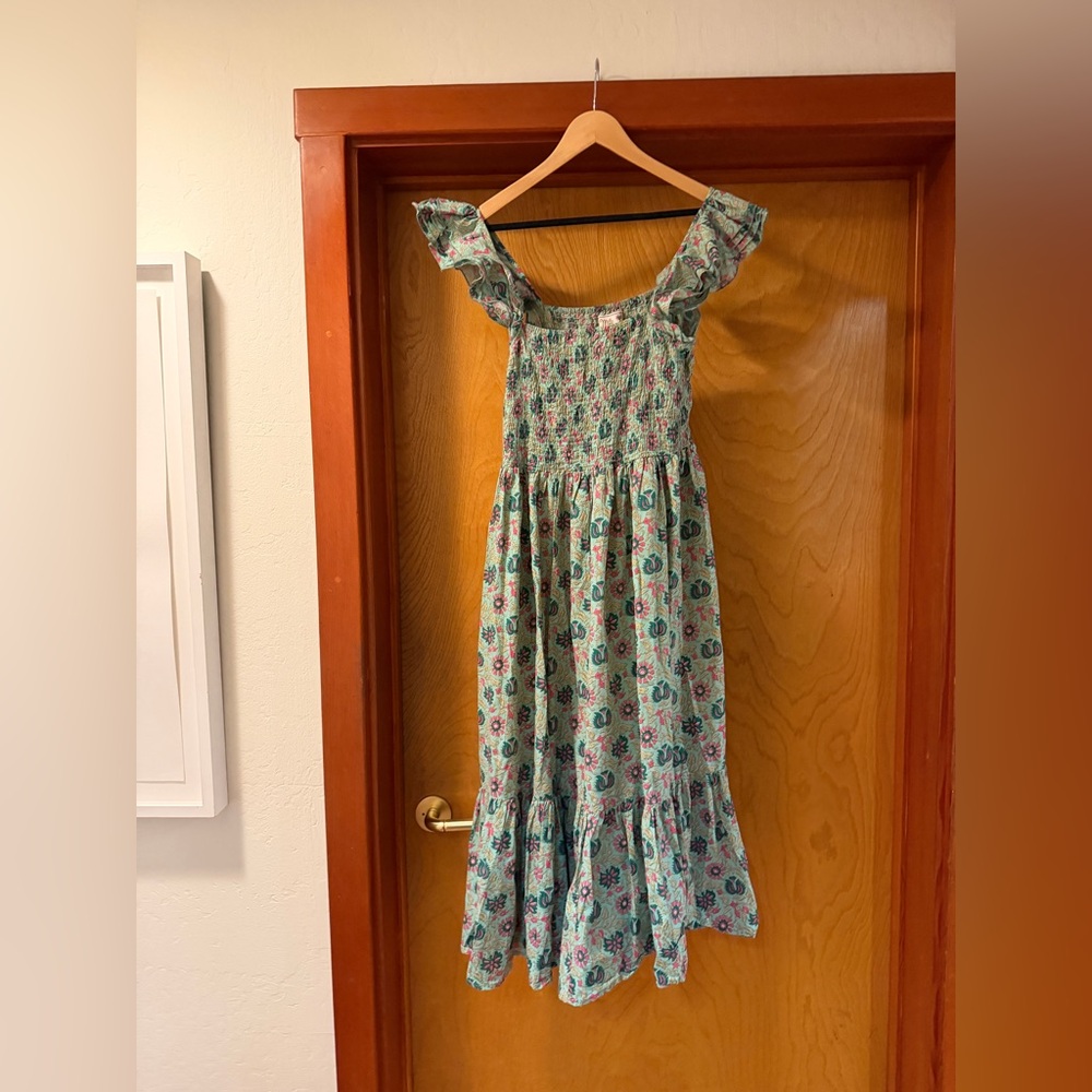 Mille - Never worn Olympia Dress in Caribbean Floral with Ruffle Sleeves